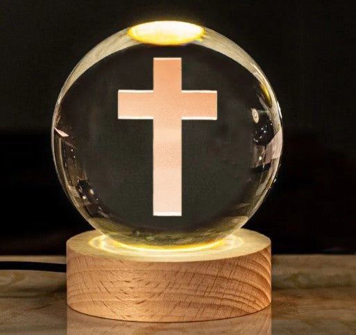 Glob Din Cristal Sfintit- Lumină, Credință și Rugăciune în Casa Ta ✨✝️