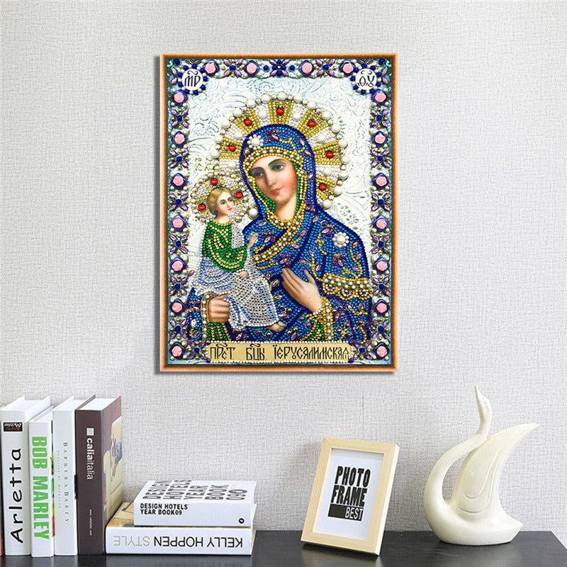 Diamond Painting of Religious Figure Mary
